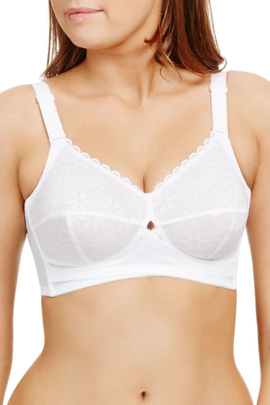 Image of Berlei Womens Classic Non Wired Total Support Bra - White Size: 40DD White Female 40DD