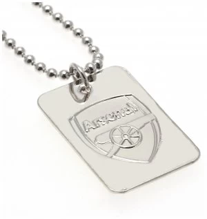 Image of Silver Plated Arsenal Dog Tag & Ball Chain.