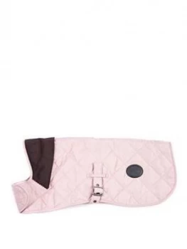 Image of Barbour Pink Quilted Dog Coat - Medium
