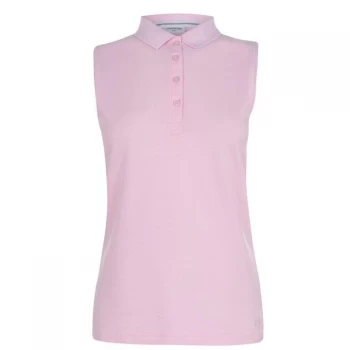 Image of Calvin Klein Golf Cotton Polo Shirt - Pale Pink