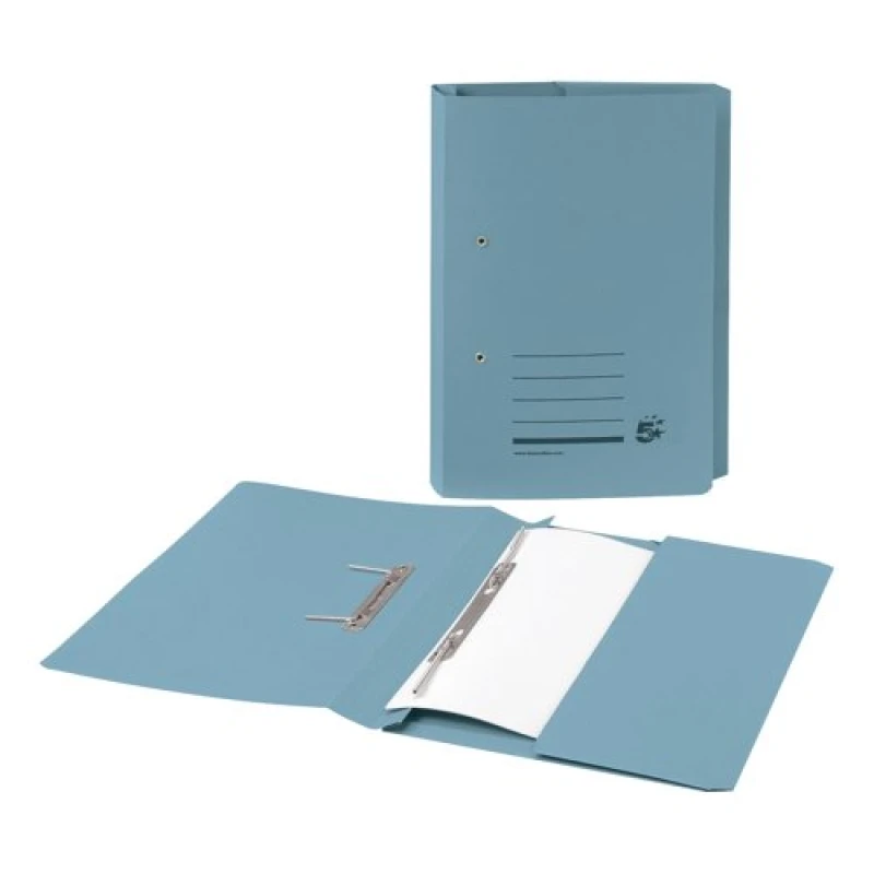 Image of 5 Star office 5 Star Office Transfer Spring Pocket File Recycled Mediumweight 285gsm Foolscap Blue (Pack of 25) 423954