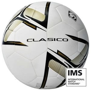 Image of Precision Clasico Match Football White/Black/Gold - Size 3