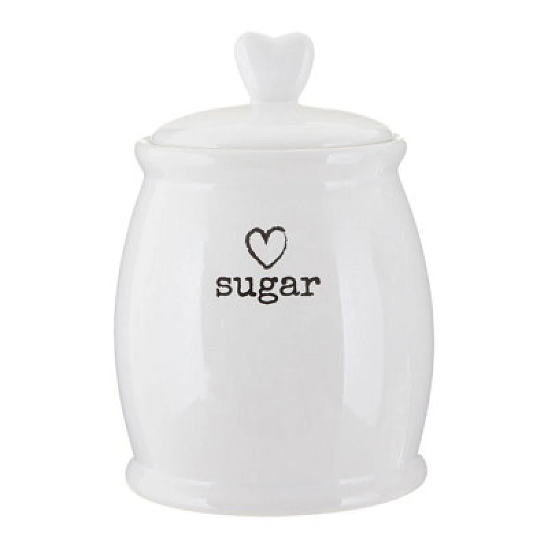 Image of Premier Housewares Charm White Dolomite Sugar Canister White