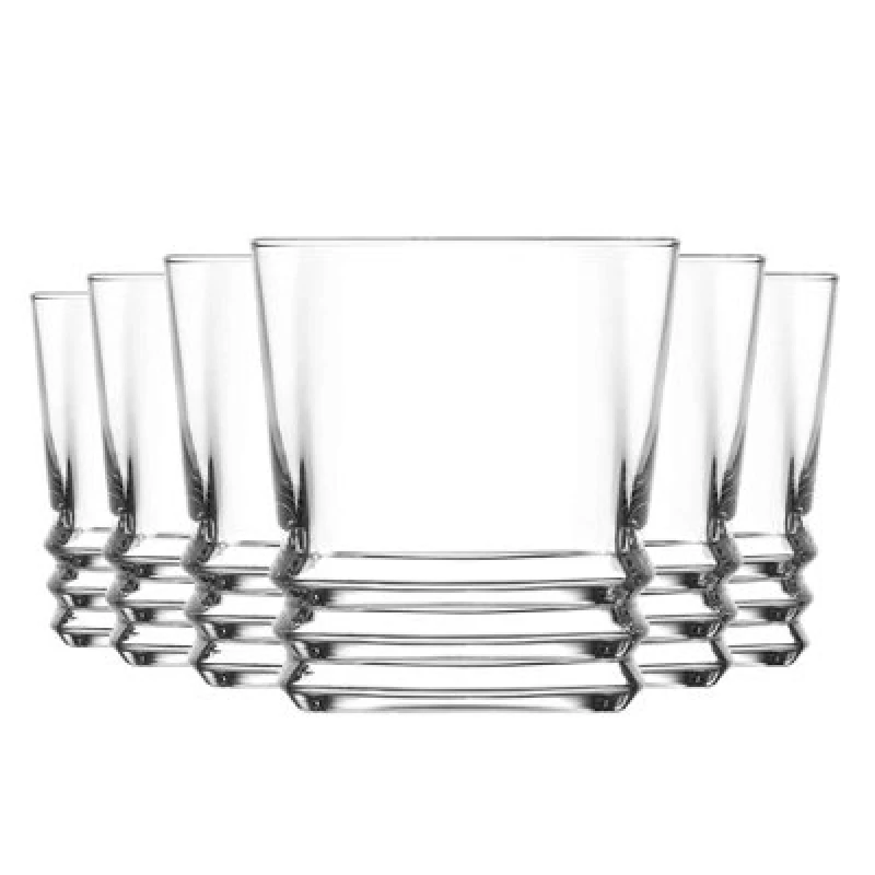 Image of LAV Glassware Lav Elegan Whisky Glasses - 315Ml - Clear - Pack Of 6