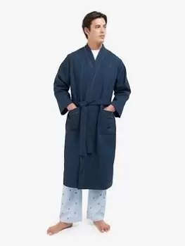 Image of Barbour Hadrian Dressing Gown - Navy