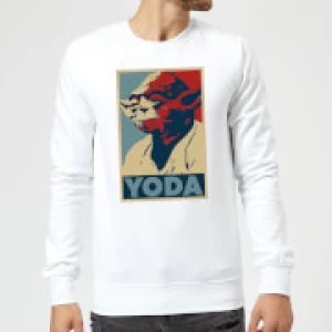 Image of Star Wars Yoda Poster Sweatshirt - White - M