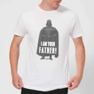 Image of Star Wars Darth Vader I Am Your Father Pose Mens T-Shirt - White - L