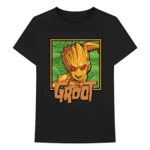 Image of Marvel Comics - I am Groot - Groot Square Unisex Medium T-Shirt - Black