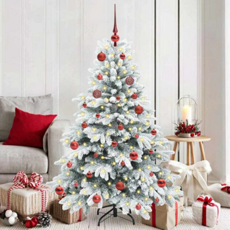 Image of Vidaxl Artificial Christmas Tree With 150 Leds White 150 Cm Pe And Pvc