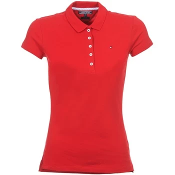 Image of Tommy Hilfiger NEW CHIARA womens Polo shirt in Red - Sizes S,M,XL,XS,XXS