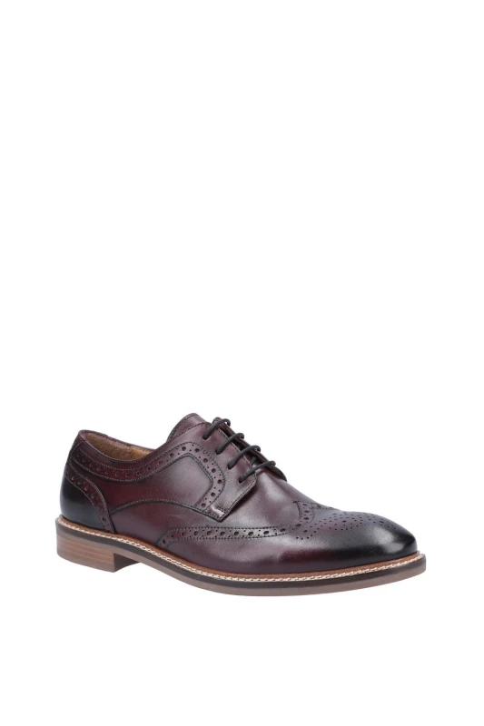 Image of Hush Puppies 'Bryson' Leather Lace Shoes Light Brown