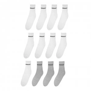 Image of Donnay Crew Socks 12 Pack Mens Plus - White