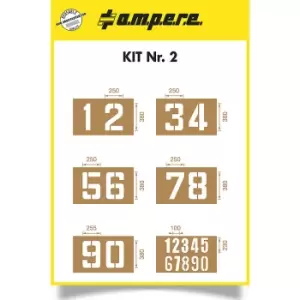Image of a.m.p.e.r.e Stencil set, numbers, 6 assorted stencils, cardboard