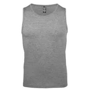Image of SOLS Mens Justin Sleeveless Tank / Vest Top (S) (Grey Marl)