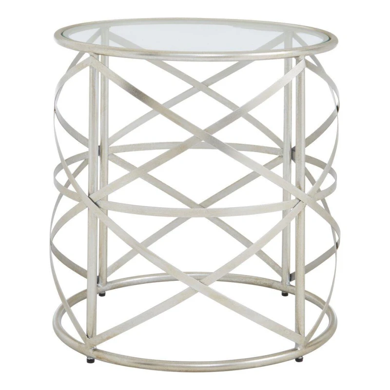 Image of Interiors by Premier Rubia Side Table Silver unisex One Size