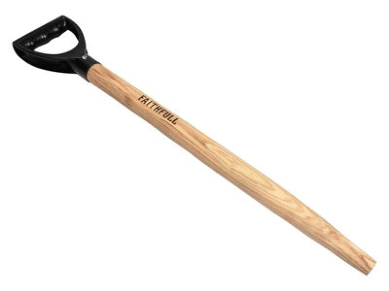 Image of Faithfull FSC Ash PYD Bent Taper Spade Fork or Shovel Handle 0.7m FAIAPDBTFSC