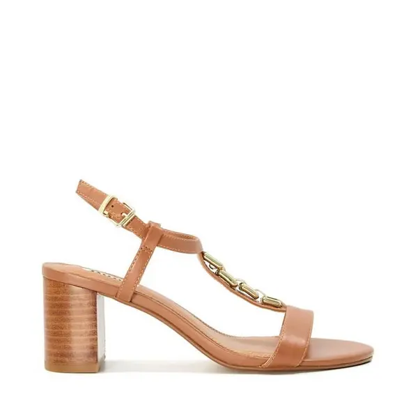 Image of Dune London Just Heeled Sandals - Brown 4