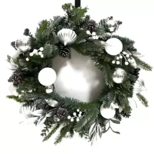 Image of The Spirit Of Christmas Luxury Wreath 31 - Silver