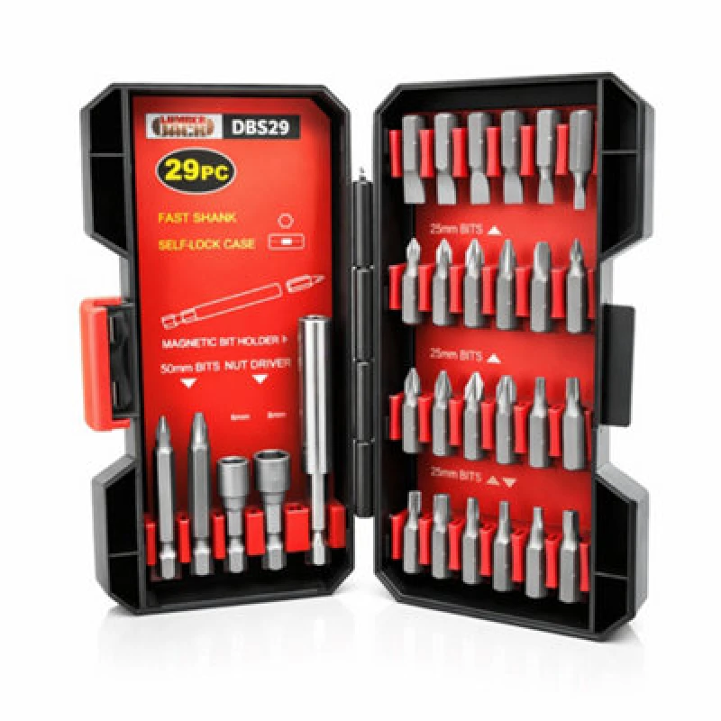 Image of Lumberjack 29 Piece Screwdriver Bit Multi-functional Tool Set in Box Red unisex