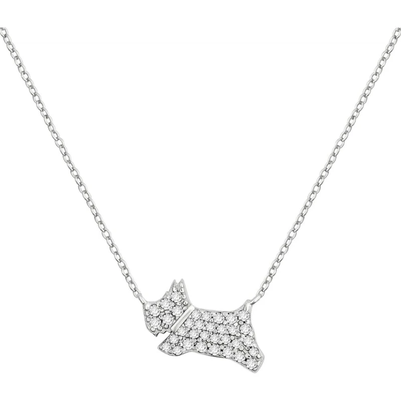 Image of Radley RYJ2465 Silver CZ Jumping Dog Necklace - J81201