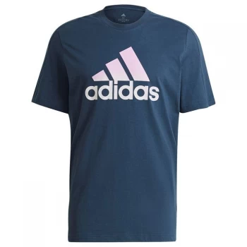 Image of adidas Summer T Shirt Mens - Navy/Purple
