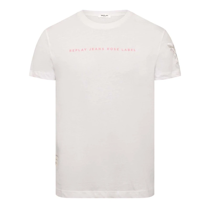 Image of Replay Rose Label T-Shirt White female S