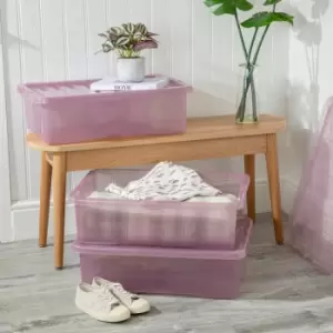 Image of Wham Set 3 Crystal 32 Litre Box & Lid - Pink