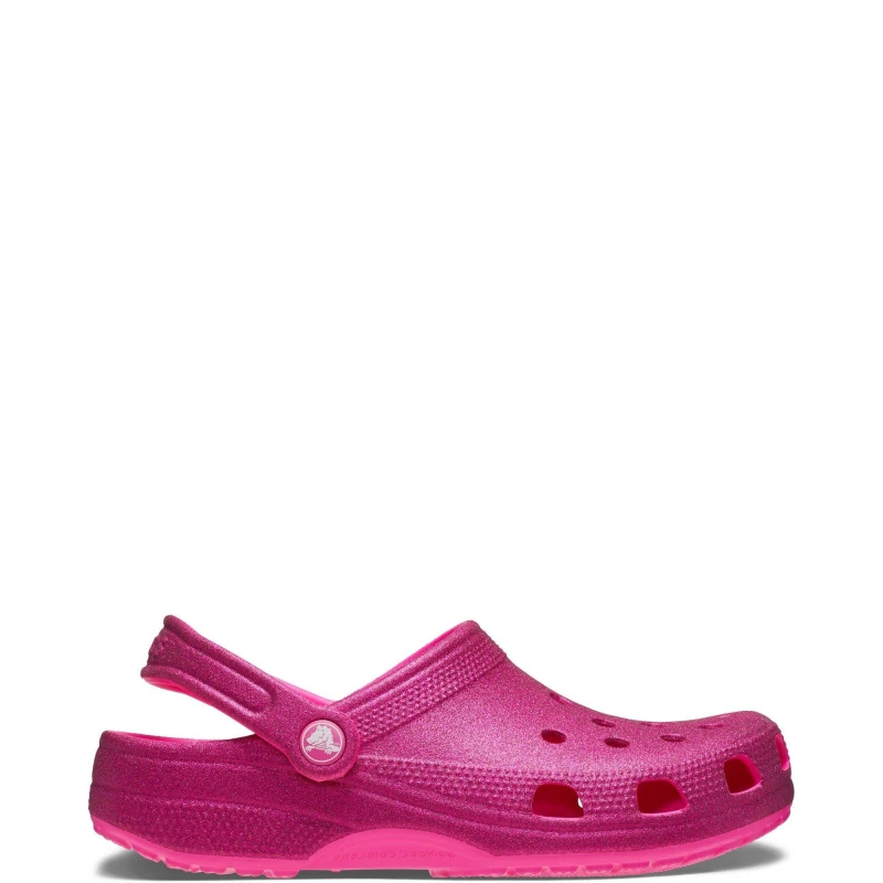 Image of Crocs Unisex Classic Glitter Clogs Pink Crush W4/M3