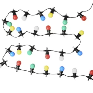 Image of 30 x Multi Coloured IP44 11.7m LED Warm White Festoon Lights