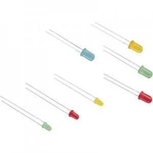 Image of LED wired Yellow Circular 3mm 30 mcd 60