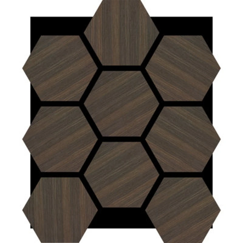 Image of Wall Panels UK Hexagonal Acoustic Wall Panels ( 2 Pack ), Brown H8206