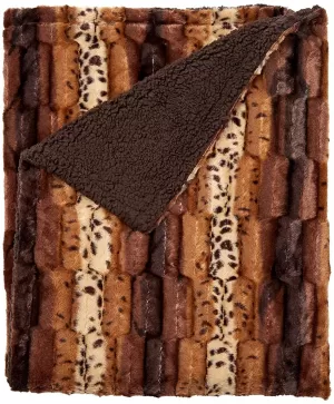 Image of Animal Print Faux Fur Throw