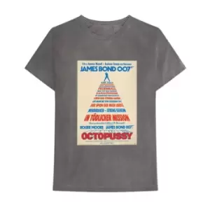 Image of James Bond 007 - Octopussy German Poster Unisex XX-Large T-Shirt - Grey