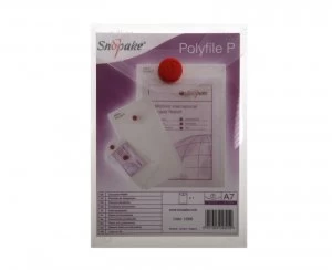 Image of Snopake Polyfile Wallet A7 Clear 13306 - 5 Pack
