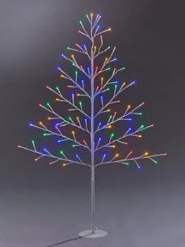 Image of Festive 4ft Flat White Indoor/Outdoor Christmas Tree