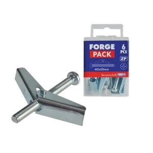 Image of ForgeFix Plasterboard Spring Toggle ZP M5 X 50mm Forge Pack 6