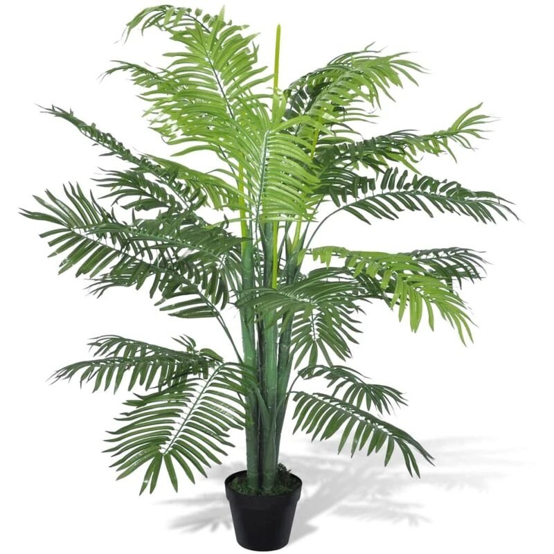 Image of vidaXL Artificial Phoenix Palm Tree with Pot 130cm Indoor Fake Flora Plant