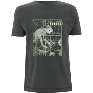 Image of Pixies - Monkey Grid Unisex Medium T-Shirt - Grey