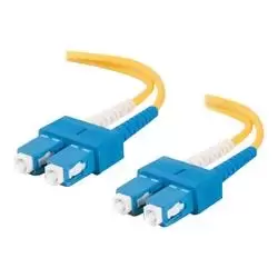 Image of C2G 10m SC-SC 9/125 OS1 Duplex Singlemode PVC Fibre Optic Cable (LSZH) - Yellow