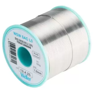 Image of Weller T0051386899 Solder, 96.5/3/0.5, 217 Deg, 1Mm, 500G