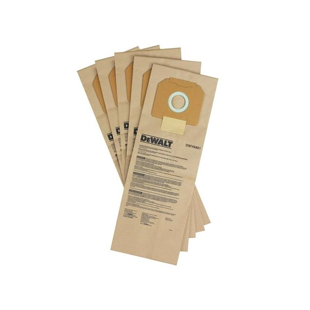 Image of DEWALT Paper Filter Bag for DWV902M Dust Extractor Pack of 5