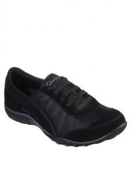 Image of Skechers Breathe Easy - Weekend Wishes Trainer - Black, Size 5, Women
