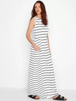 Image of Long Tall Sally Stripe Maxi Dress - White, Size 10, Women