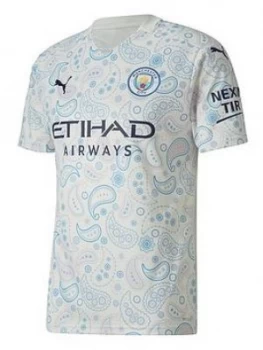 Image of Puma Manchester City Third Short Sleeved Shirt - White