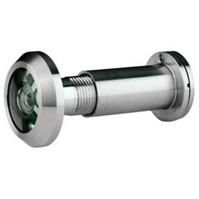Image of Loops External Door Peephole Crystal Lens 180 Degree Viewing Angle Satin Steel Metallics