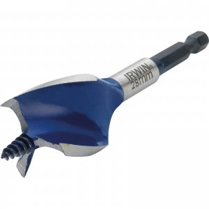 Image of Irwin 6X Blue Groove Stubby Wood Drill Bit 28mm 100mm