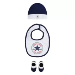 Image of Converse Hat and Bootie 3 Pack Set Babies - Blue