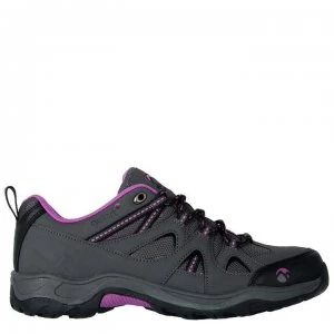 Image of Gelert Ottawa Low Ladies Walking Shoes - Charcoal/Purple