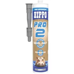 Image of Hippo PRO2 Adhesive & Sealant 290ml Cartridge - Grey
