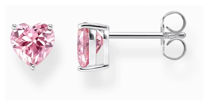 Image of Thomas Sabo H2306-051-9 Heart Shape Pink Zirconia Sterling Jewellery